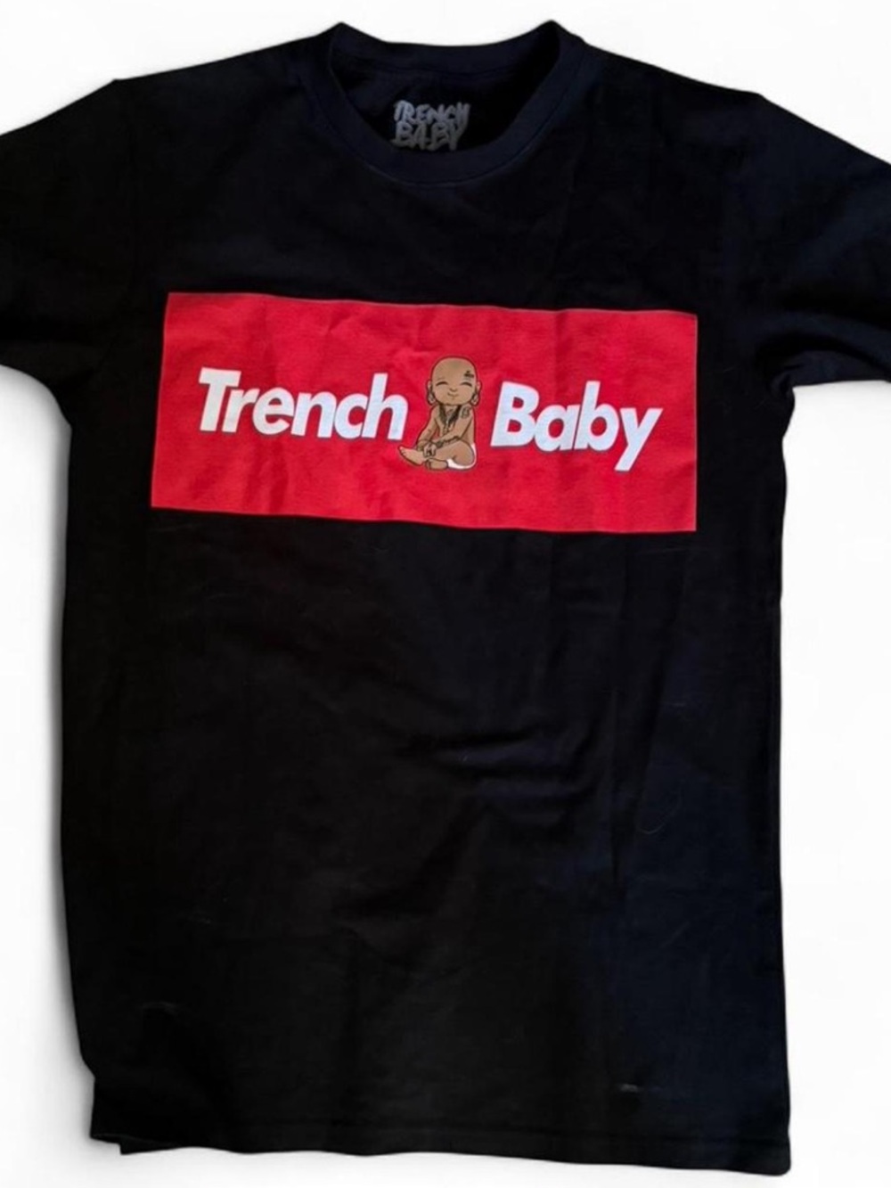 NWOT Unisex Trench Baby Graphic black T-Shirt